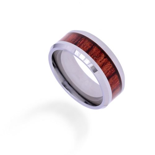 Oak Forged Silver Mens Ring
