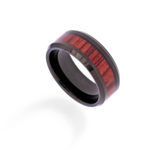 Wood Infusion – Men's Wood Inlay Tungsten Ring