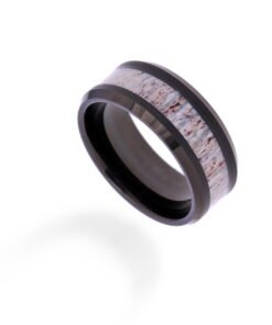 Tungsten Wood Grain Mens Ring