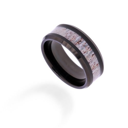 Tungsten Wood Grain Mens Ring