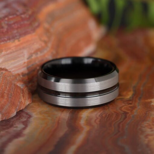 Stallion – Men's Tungsten Ring - Image 4