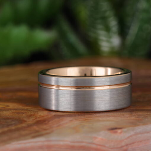 Excalibur – Men's Rose Gold Tungsten Ring - Image 5