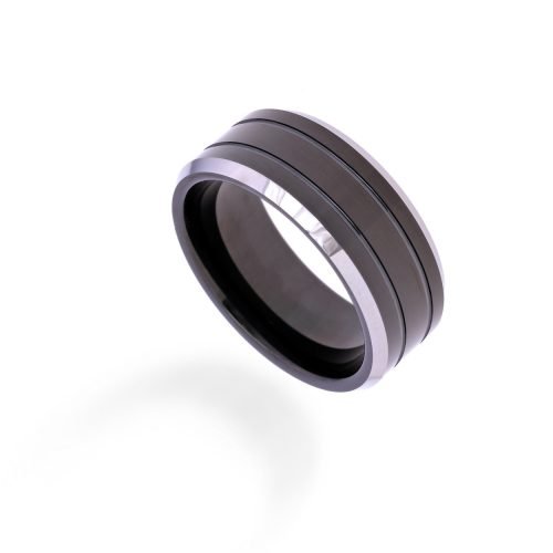 Twin Groove Mens Ring