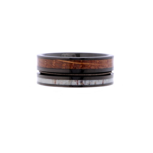 Dualwood Tungsten – Men's Wood Inlay Tungsten Ring - Image 2