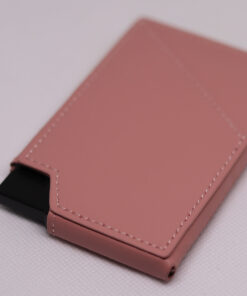 Pink Leather Pop-Up Wallet