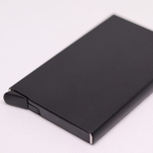Charcoal Aluminum Pop-Up Card Holder