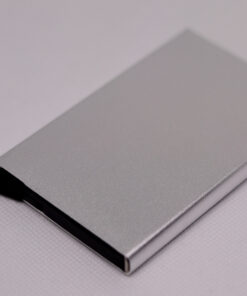 Grey Aluminum Pop-Up Card Holder