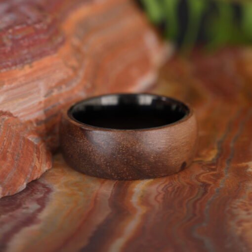 Tungsten Core – Men's Wood Inlay Tungsten Ring - Image 4