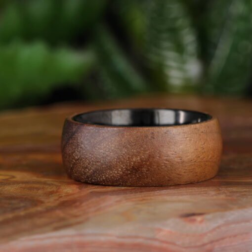 Tungsten Core – Men's Wood Inlay Tungsten Ring - Image 5