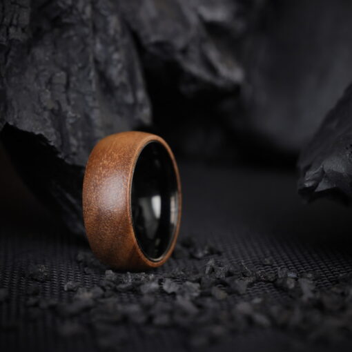 Tungsten Core – Men's Wood Inlay Tungsten Ring - Image 3