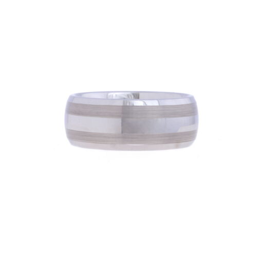 Polished Elegance – Men's Polished Tungsten Ring - Image 2