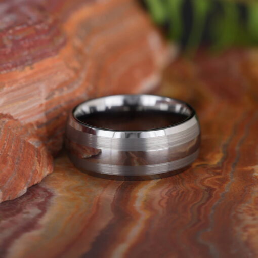 Polished Elegance – Men's Polished Tungsten Ring - Image 4