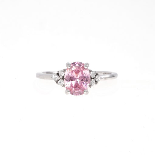 Blushing Beauty – Women's Sterling Silver Ring - Image 2
