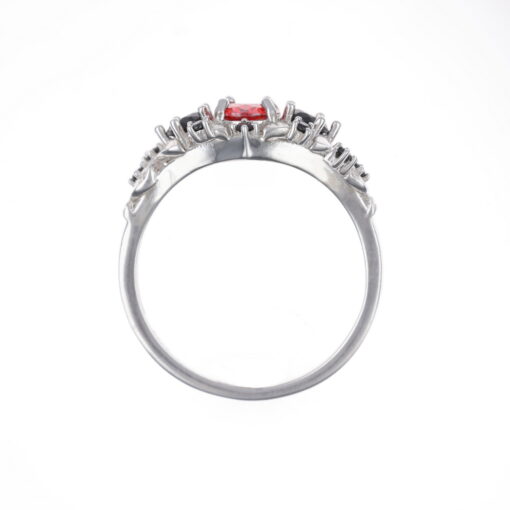 Scarlet's Edge – Women's Sterling Silver Ring - Image 3
