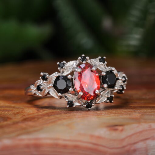 Scarlet's Edge – Women's Sterling Silver Ring - Image 5