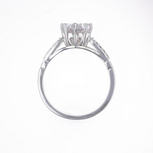 Aurora Solitaire – Women's Sterling Silver Ring - Image 3