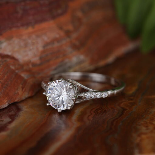Aurora Solitaire – Women's Sterling Silver Ring - Image 6