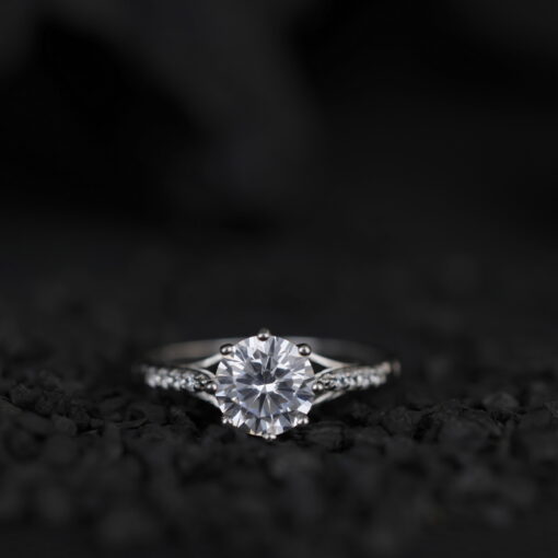 Aurora Solitaire – Women's Sterling Silver Ring - Image 5