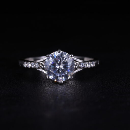 Aurora Solitaire – Women's Sterling Silver Ring - Image 4