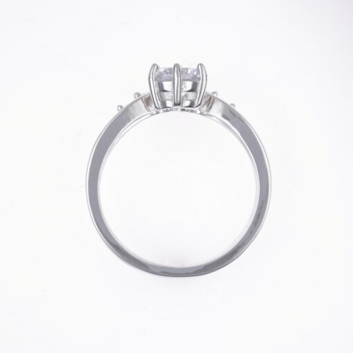 Angular Allure – Women's Sterling Silver Ring - Image 2