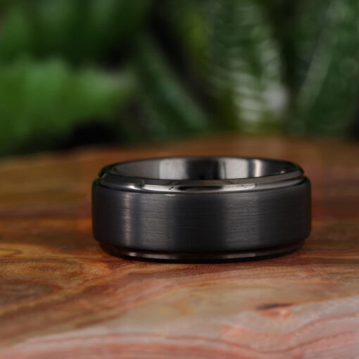 Midnight Fever – Men's Black Tungsten Ring - Image 5